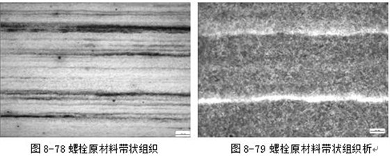 螺栓原材料帶狀組織，螺栓原材料帶狀組織析